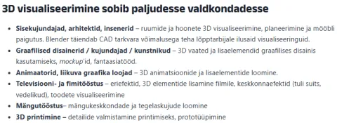 3D visualiseerimine ja animatsioon