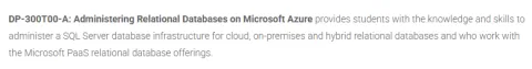 DP-300T00-A: Azure SQL andmebaaside administreerimise koolitus