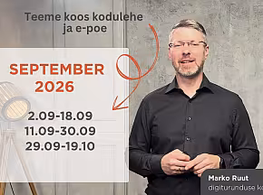 Kodulehe ja e-poe loomine tegevusala eripärasid arvestades + digikanalite valik (AI kaasamisega)